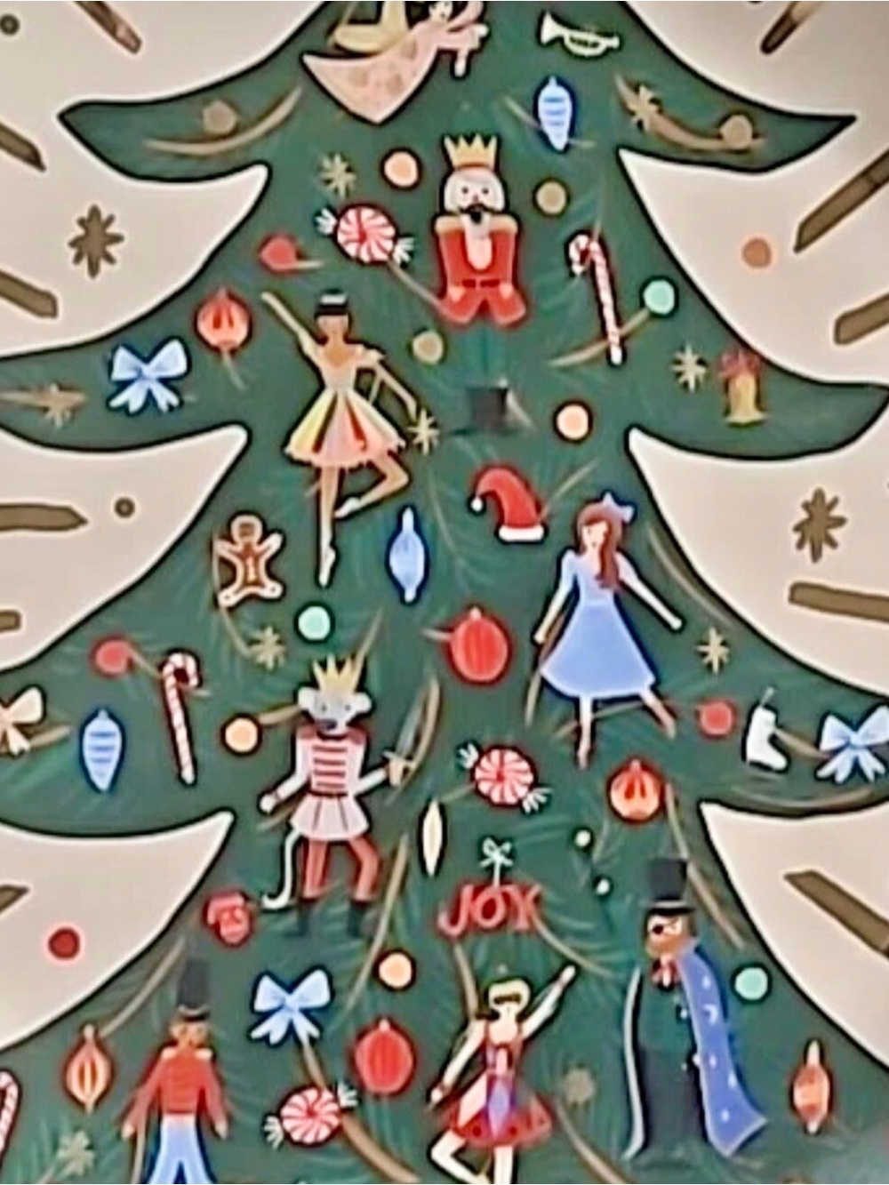 NEW Rifle Paper Co. Christmas Tree Plate – Scalloped JOY Holiday Dessert Plate - Picture 2 of 3